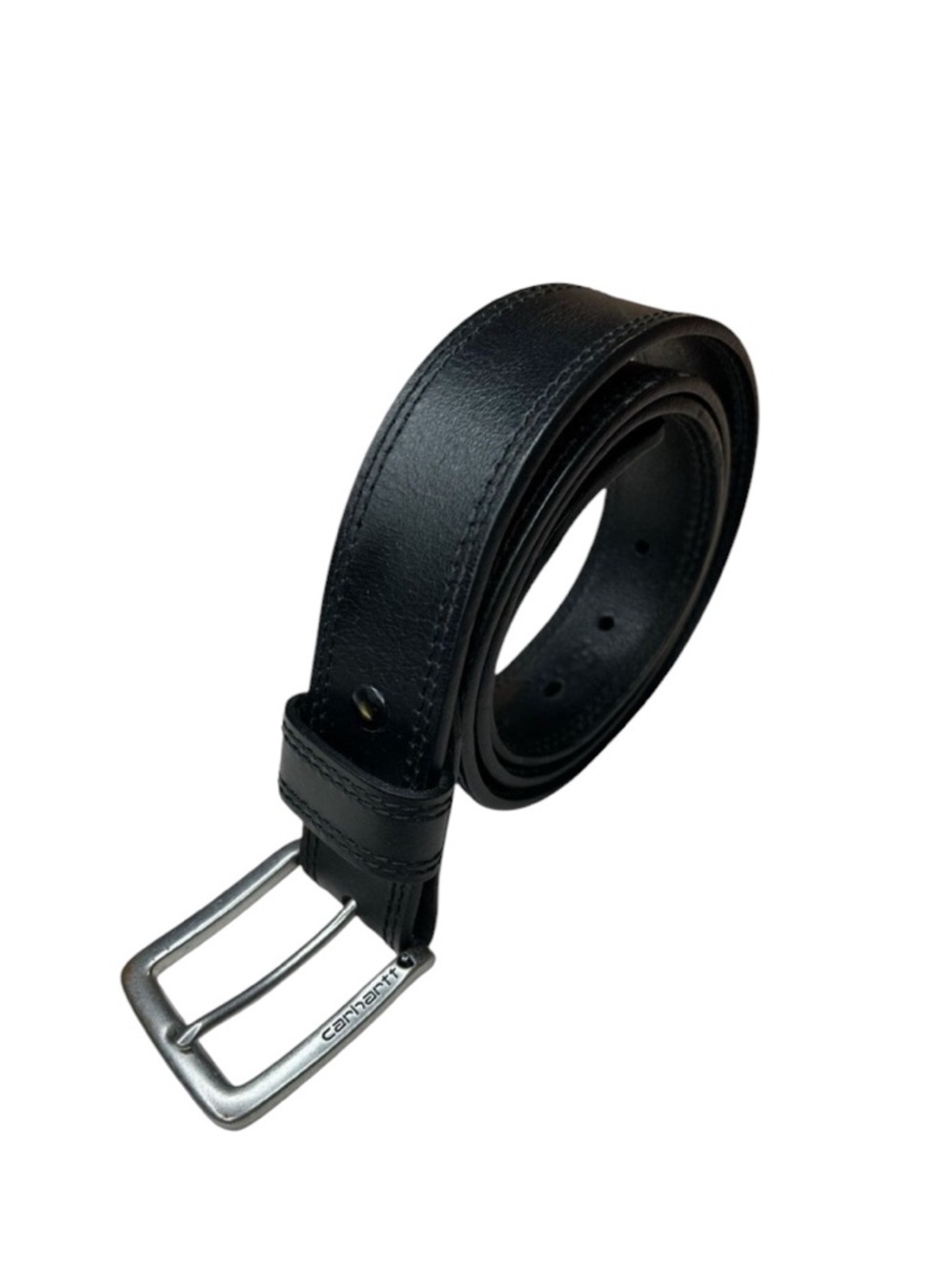 Carhartt Men's Black Belt Size 38 Black Top Grain Leather Rugged 1.5" Width